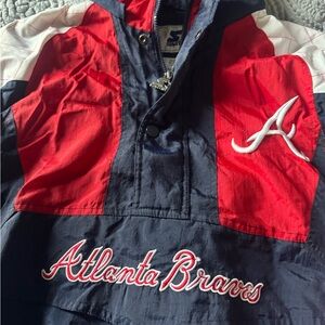 STARTER Red and Blue Puffer Jacket